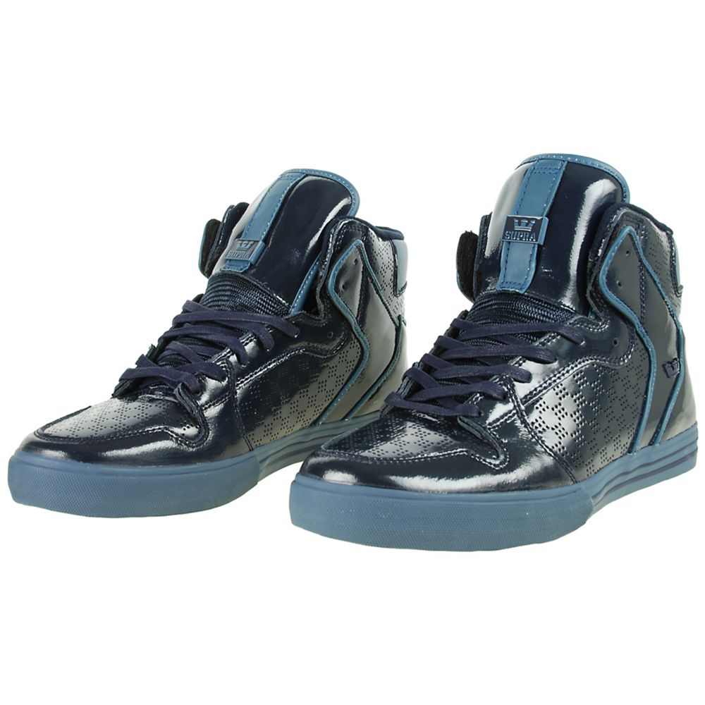 Baskets Montantes Supra Vaider Bleu Marine Midnight Blue Homme | SNU-83078480